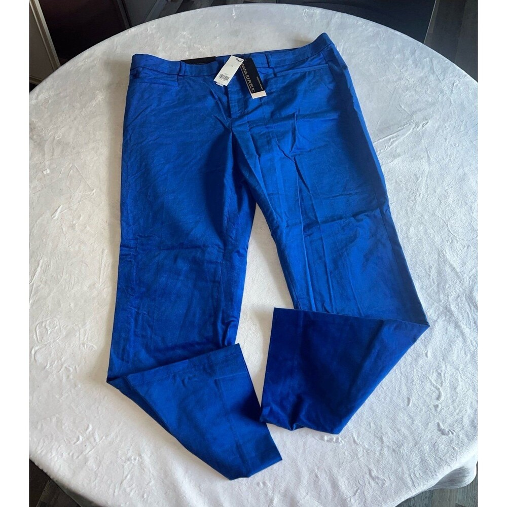Banana republic, Sloan, stretch velvet, blue pants sz 14